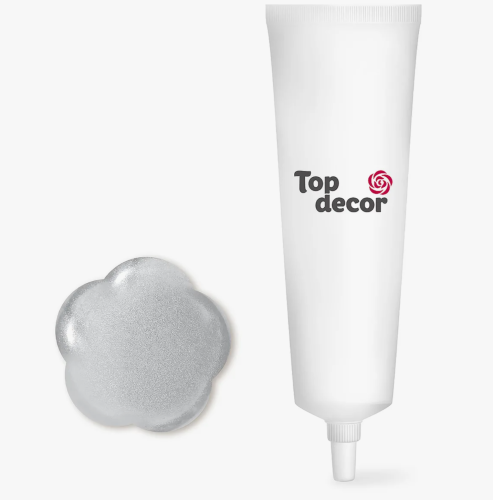 Краситель гелевый Top Decor Серебряный 100г