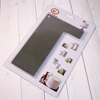 Шпатель кондитерский угловой мелкие зубцы, 19см