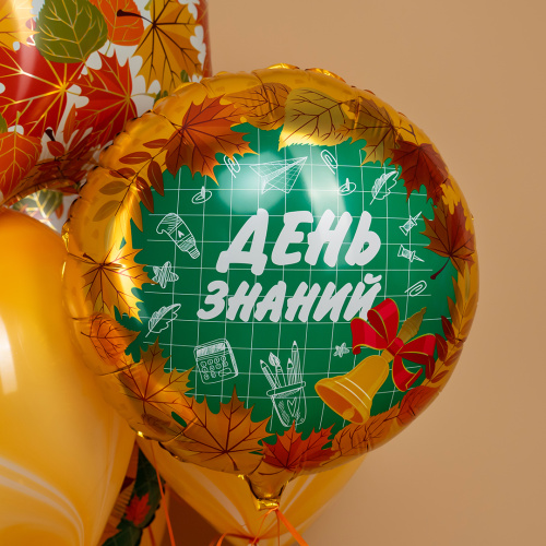 Шар фольгированный круг День знаний фото 2