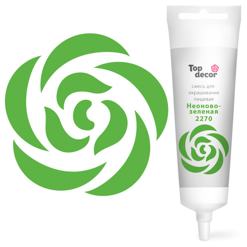 Краситель гелевый Top Decor Неоново-Зеленый 100г Краситель гелевый Top Decor Неоново-Зеленый 100г