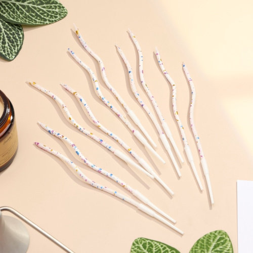 Свечи для торта «Серпантин Клякса», 10 шт, белые фото 2