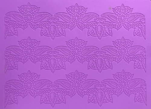 Коврик для айсинга Кружево№7 3шт, 38*27см силикон