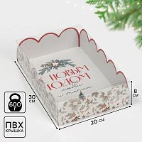 Коробка новогодняя С Новым годом: Любви и тепла, 20×30×8 см