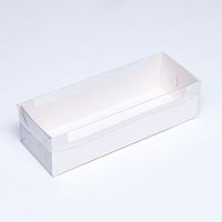 Коробка для рулета 30×11×8 см белая