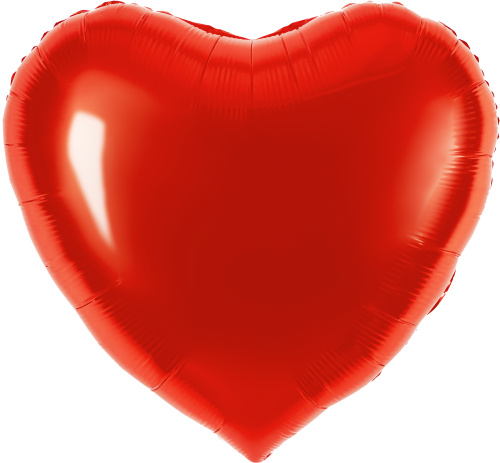 Воздушный шар фольгированный Сердце большое, красный, металлик Воздушный шар фольгированный Сердце большое, красный, металлик