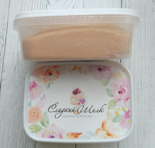 Мастика сахарная Сладкий шелк, бежевая, 250гр фото 2 Мастика сахарная Сладкий шелк, бежевая, 250гр фото 2