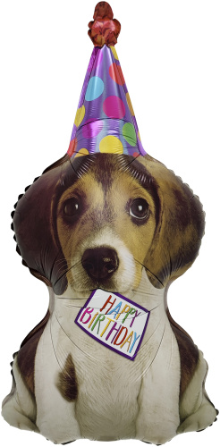 Воздушный шар фольгированный Фигура Щенок в колпачке Воздушный шар фольгированный Фигура Щенок в колпачке