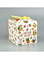 Коробка подарочная Пасхальная, 12*12*12 см