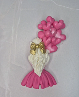 Декор из глазури Девушка с шарами 2D, 10см