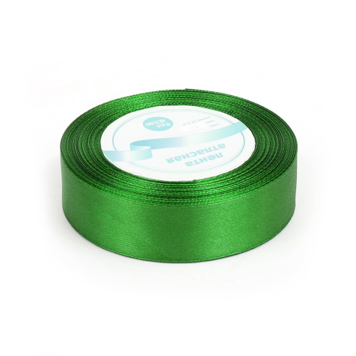 Лента атласная Зеленый 20мм, 22 метра фото 2