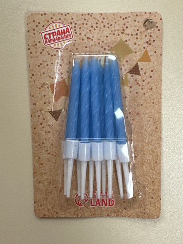 Свечи в торт неон голубые, 7см, 10шт фото 2 Свечи в торт неон голубые, 7см, 10шт фото 2