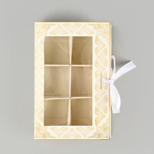 Коробка для конфет на Рамадан, 6 ячеек «Eid Mubarak» 14,8 х 9,5 х 3,5 см фото 2 Коробка для конфет на Рамадан, 6 ячеек «Eid Mubarak» 14,8 х 9,5 х 3,5 см фото 2