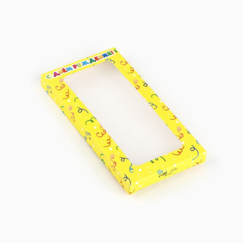 Коробка для шоколада «С днём рождения!», с окном, 17.3 х 8.8 х 1.5 см фото 2