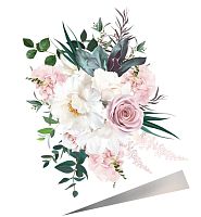 Мини открытка Цветы, 6,5*8см