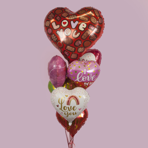 Воздушный шар фольгированный Сердце, Я люблю тебя (золотые точки) фото 2 Воздушный шар фольгированный Сердце, Я люблю тебя (золотые точки) фото 2