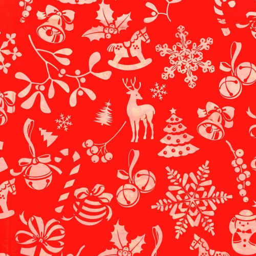 Бумага тишью С Новым Годом!, 50*66см