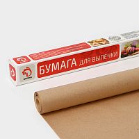 Бумага для выпечки, 29 см×8 м, пергамент, жиростойкая
