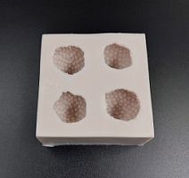 Молд 3D Клубника 4в1, силикон 65*65*35мм