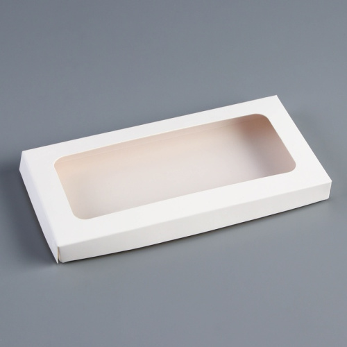 Коробка под плитку шоколада с крышкой, 17.5×9×1.5 , Белая фото 2 Коробка под плитку шоколада с крышкой, 17.5×9×1.5 , Белая фото 2