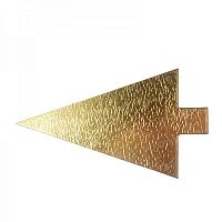 Подложка для торта треугольная 0,8мм, 125*80*20 золото/серебро
