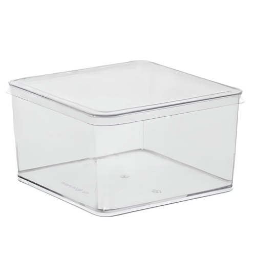 Креманка квадратная с плоской крышкой SweetBox, 350мл