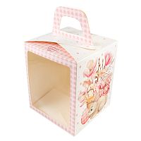 Коробка для кулича Пасхальный букет, 15*15*18см