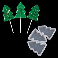 Форма для леденцов Ёлочки, 10*6см, 3 ячейки