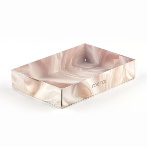 Коробка для макарун с PVC крышкой, For you, 17 х 12 х 3.5 см фото 2