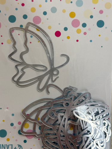 Топпер боковой Бабочки силуэт в асс., пластик 10шт фото 3