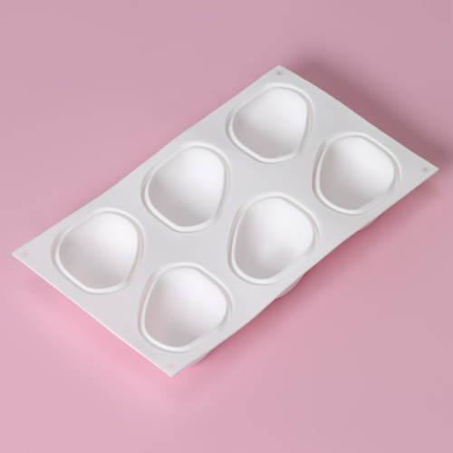 Форма Siliko Манго 95х65х46мм 6в1, белый силикон фото 2