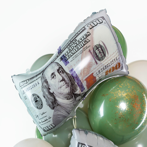 Воздушный шар фольгированный Фигура, Доллар фото 2 Воздушный шар фольгированный Фигура, Доллар фото 2