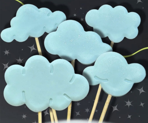 Набор на шпажке из глазури Облака, 4 шт фото 2