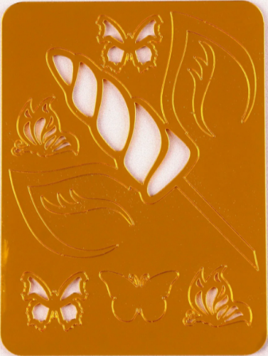 Топпер Единорог, с бабочками, золото фото 2