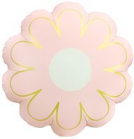 Воздушный шар фольгированный Цветок, Ромашка, Золотые лепестки, Розовый сатин