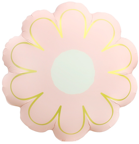 Воздушный шар фольгированный Цветок, Ромашка, Золотые лепестки, Розовый сатин Воздушный шар фольгированный Цветок, Ромашка, Золотые лепестки, Розовый сатин