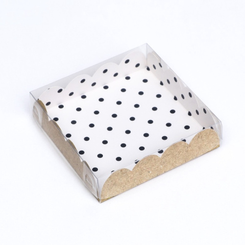 Коробка для печенья, «Горох», крафт 12×12×3 см фото 2 Коробка для печенья, «Горох», крафт 12×12×3 см фото 2