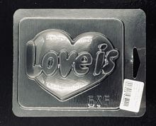 Форма для шоколада Love is/сердце, пластик 10,5*13см