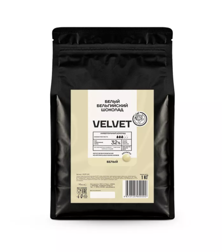 Шоколад белый 32% VELVET, 1кг