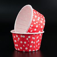 Капсулы с плотным краем 50*40 горох/красный пергамент бумага 20шт