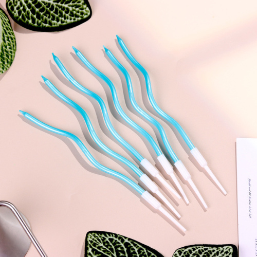 Свечи для торта витые "Серпантин" 6 шт, небесно-голубые фото 2 Свечи для торта витые "Серпантин" 6 шт, небесно-голубые фото 2