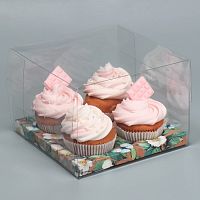 Коробка для 4 капкейков Тебе с любовью, 16 х 16 х 11.5 см