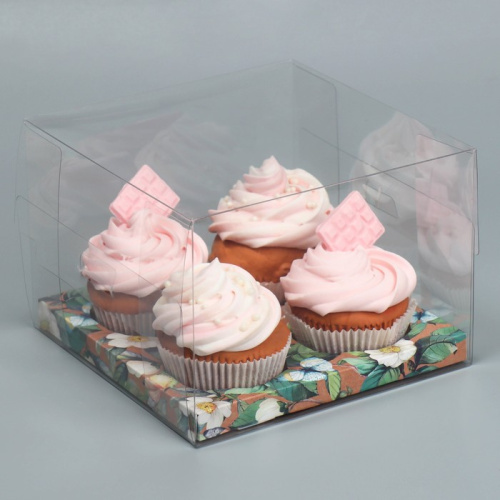 Коробка для 4 капкейков «Тебе с любовью», 16 х 16 х 11.5 см фото 2 Коробка для 4 капкейков «Тебе с любовью», 16 х 16 х 11.5 см фото 2