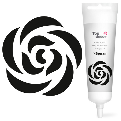 Краситель гелевый Top Decor Черный 100г Краситель гелевый Top Decor Черный 100г