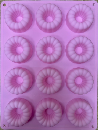 Форма для выпечки Пирожное с начинкой 65*30 мм 12в1, силикон