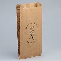 Пакет бумажный фасовочный крафт, «Ветки» 14 х 30 х 6 см