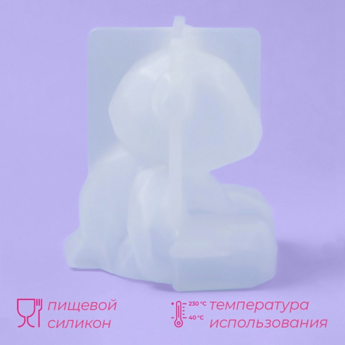 Силиконовый молд для заливки «Медвежонок», 6.5×5.8 см, прозрачный фото 3