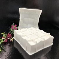 Форма Siliko Квадрат в камнях 150х150х43мм, белый силикон