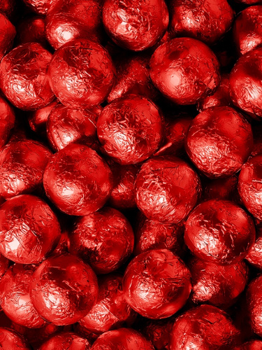 Фольга для конфет 10×10 см 100 шт., красная, фактура №1