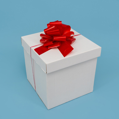 Бант Шар, Красный, Лаковый, 21см фото 2