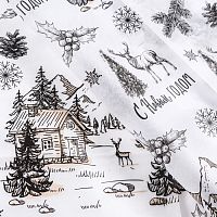 Бумага тишью Олени в лесу, 50*66см